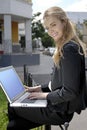 Student with laptop Royalty Free Stock Photo