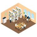 Student Library Isometric Design