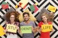 Student life is a happy life Royalty Free Stock Photo