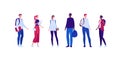 Student lifestyle concept. Vector flat person illustration set. Group of multi-ethnic male and female young adult in casual outfit