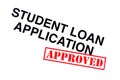 Student Loan Application Approved Royalty Free Stock Photo