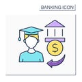 Student loan color icon Royalty Free Stock Photo