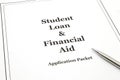 Student Loan and Financial Aid Application Packet Royalty Free Stock Photo