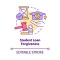 Student loan forgiveness concept icon Royalty Free Stock Photo