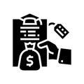 student loan glyph icon vector illustration Royalty Free Stock Photo