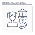 Student loan line icon Royalty Free Stock Photo