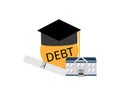 Student loan is money loaned to you by a bank or other financial institution to help pay for your education Royalty Free Stock Photo