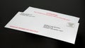 Student Loan Payments Resuming Notice in Envelope on Black Desk, right angled Royalty Free Stock Photo