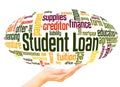 Student loan word cloud sphere concept