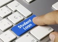 Student Loan - Inscription on Blue Keyboard Key Royalty Free Stock Photo