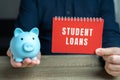 Student loans concept. Financial aid provided to students to help cover the cost of higher education.