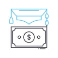 student loans line icon, outline symbol, vector illustration, concept sign Royalty Free Stock Photo