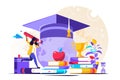 Student loans vector illustration Royalty Free Stock Photo