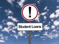 Student loans warning sign