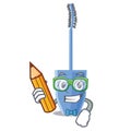 Student mascara brush in the cartoon shape Royalty Free Stock Photo