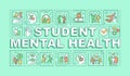 Student mental health word concepts mint banner