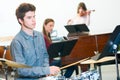 student in music class Royalty Free Stock Photo