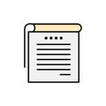 Student, Notes, Books, Student Notes  Flat Color Icon. Vector icon banner Template Royalty Free Stock Photo