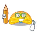 Student orange jelly candy character cartoon