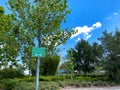 A student parking sign in a parking lot Royalty Free Stock Photo