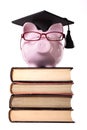 Student graduate Piggy Bank college graduation Royalty Free Stock Photo