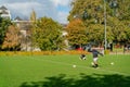 Student playing Rugby in Trinity College