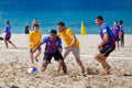 Student / police beach soccer comp