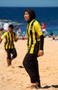 Student / police beach soccer comp