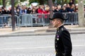 Student of Polytechnic Engineering school (Ecole polytechnique) during Military parade (Defile) in Royalty Free Stock Photo