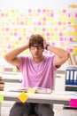 The student preparing for exams with many conflicting priorities Royalty Free Stock Photo