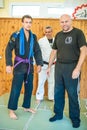 Student is promoted and gets BJJ Brazilian Jiu-Jitsu Purple Belt