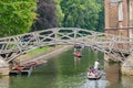 Student punting in the River Cam Royalty Free Stock Photo