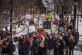 Student Rally - RPI - Troy, New York Royalty Free Stock Photo