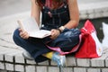 Student reads book