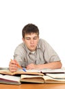Student on the School Desk Royalty Free Stock Photo