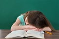 Student Sleeping At Desk Royalty Free Stock Photo