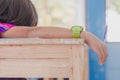 A Student sleeps during the final exam Royalty Free Stock Photo