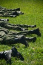 Military camp. Training of snipers.