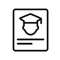 Student status vector linear icon