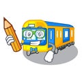 Student subway train toys in shape mascot