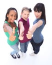 Student success for ethnic teenage girl friends Royalty Free Stock Photo