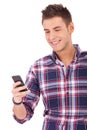 Student Texting on Cell Phone Royalty Free Stock Photo