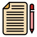 Student thesis icon vector flat
