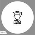 Student vector icon sign symbol Royalty Free Stock Photo