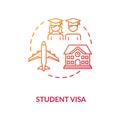 Student visa concept icon