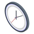 Student wall clock icon, isometric style