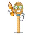 Student wooden spoon character cartoon Royalty Free Stock Photo