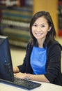 Student working at computer