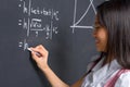 Student working on mathematics problem Royalty Free Stock Photo