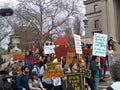 Student and XR Environmental Protest Outside Museum of Natural History in New York, NY. USA